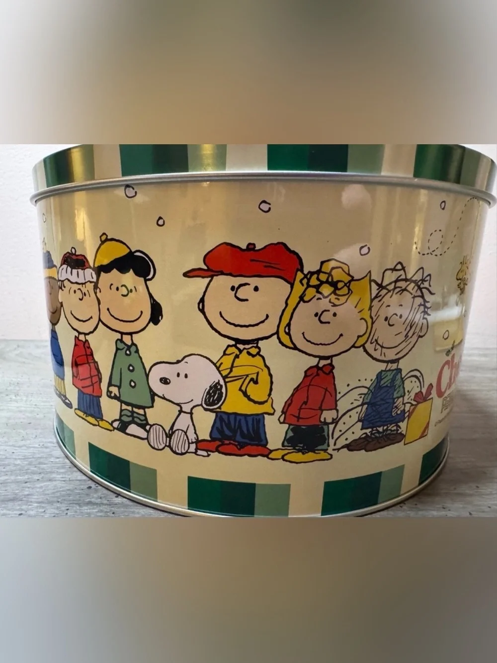 Peanuts and Chex Collab Holiday Tin Container 2025